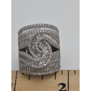 DSMK 925 STERLING SILVER CZ RING SIZE 7